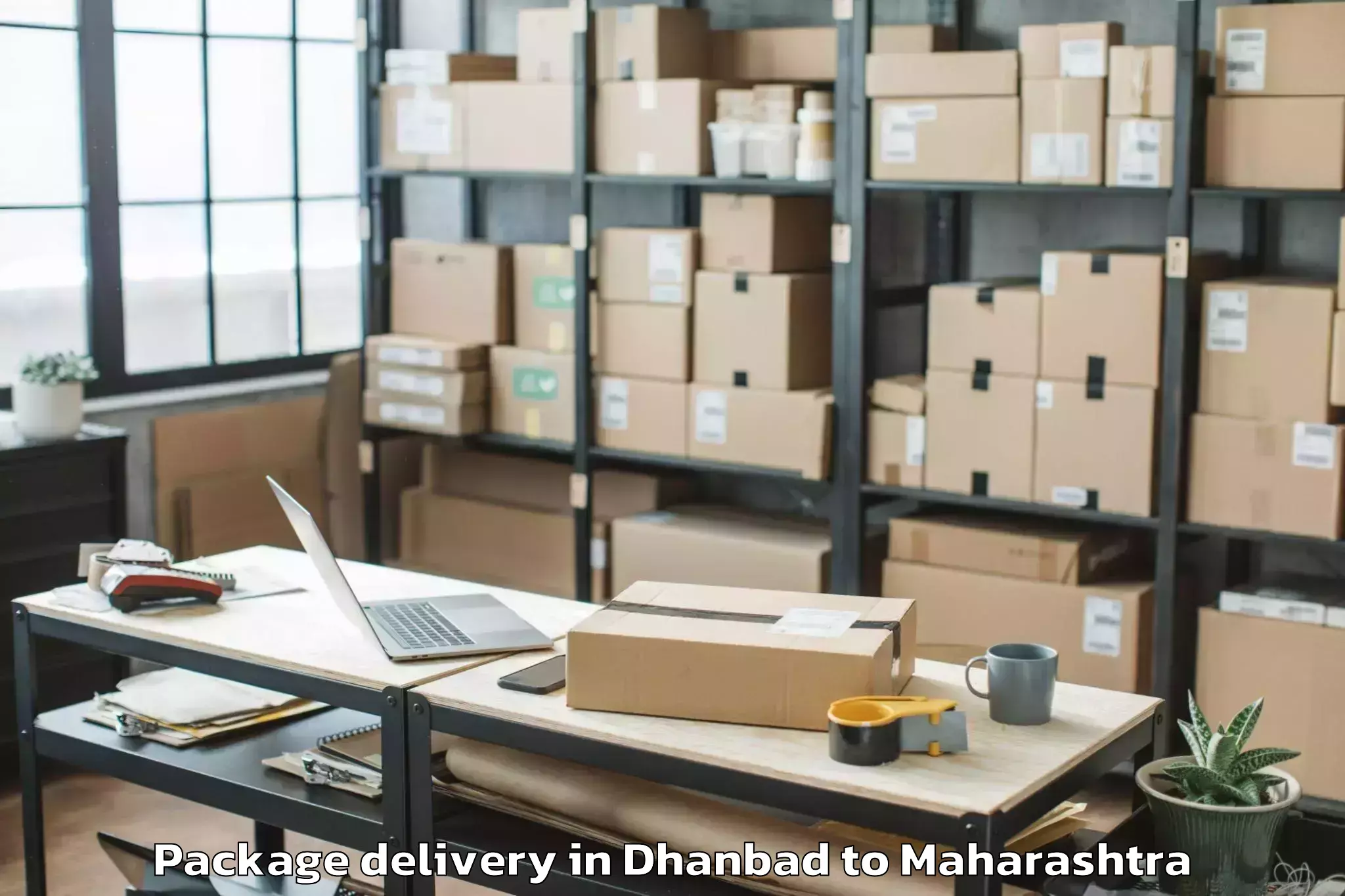 Trusted Dhanbad to Naigaon Khairgaon Package Delivery